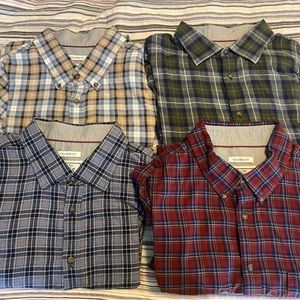 (4) Jos. A. Bank Tailored Fit Button-Down and Plaid Style (all size XL)